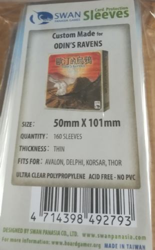 Swan Card Sleeves: 50x101 mm Odins Ravens -160 per pack